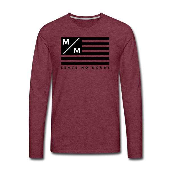 MM Flag LND- Men's Premium Long Sleeve T-Shirt FP - heather burgundy