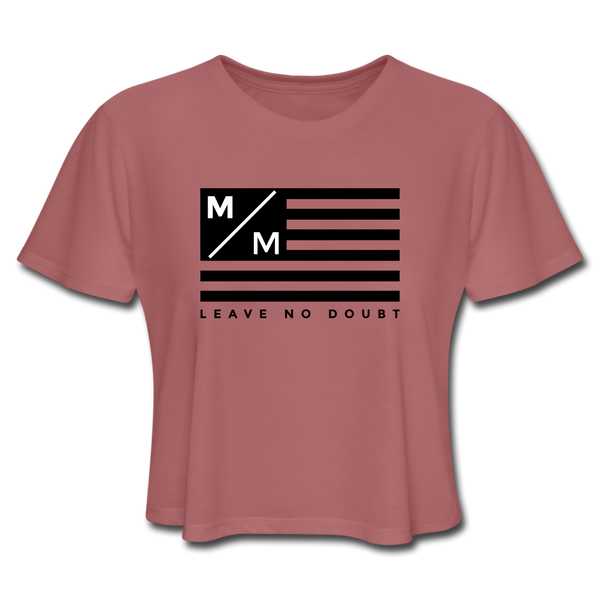 MM Flag LND- Women's Cropped T-Shirt FP - mauve