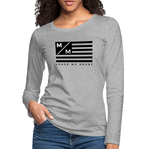 MM Flag LND- Women's Premium Long Sleeve T-Shirt FP - heather gray