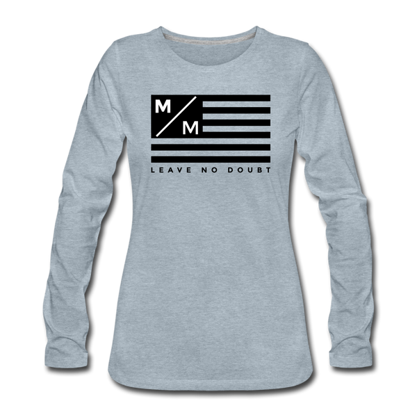 MM Flag LND- Women's Premium Long Sleeve T-Shirt FP - heather ice blue