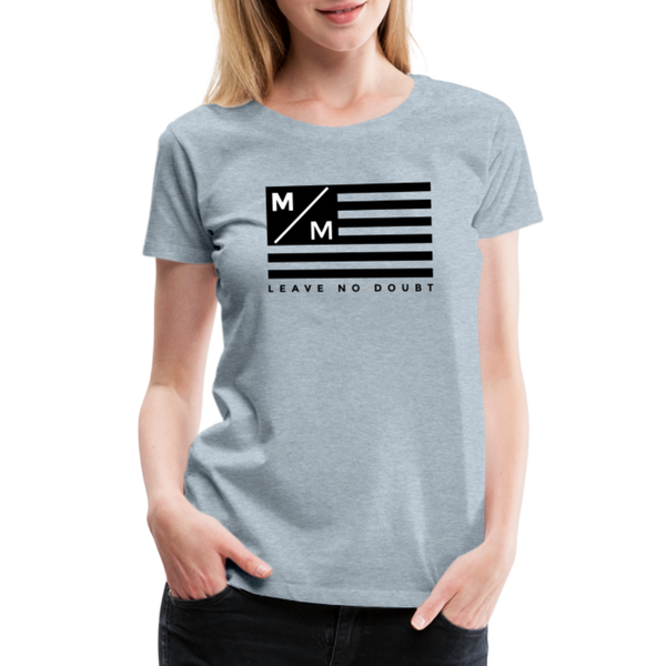 MM Flag LND- Women’s Premium T-Shirt FP - heather ice blue