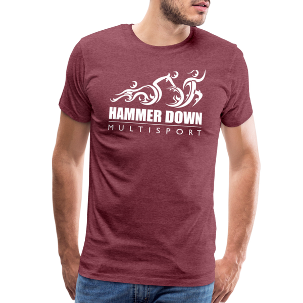 Hammer Down MS- Men's Premium T-Shirt - heather burgundy