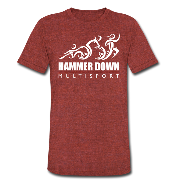 Hammer Down MS- Unisex Tri-Blend T-Shirt - heather cranberry