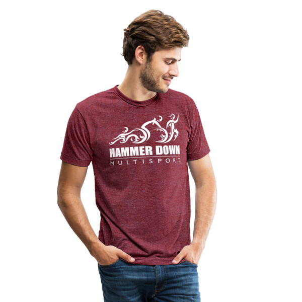 Hammer Down MS- Unisex Tri-Blend T-Shirt - heather cranberry