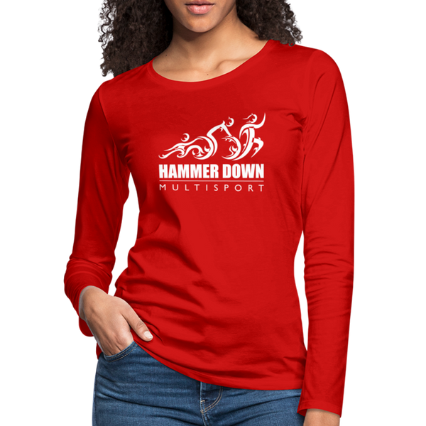 Hammer Down MS- Women's Premium Long Sleeve T-Shirt - red