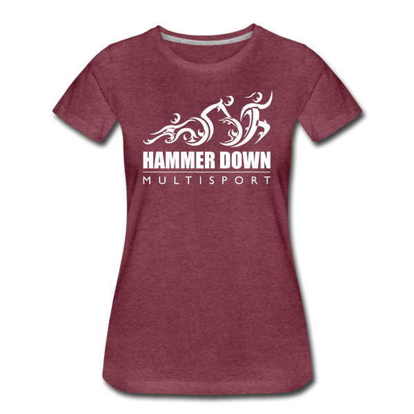Hammer Down MS- Women’s Premium T-Shirt - heather burgundy