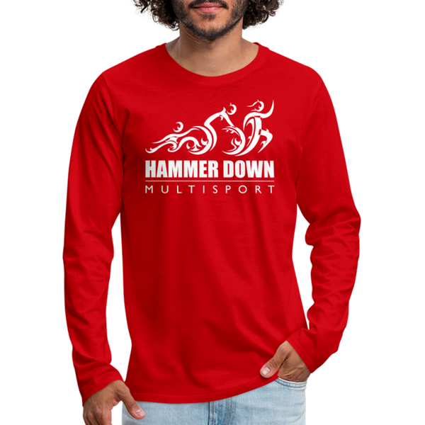 Hammer Down MS- Men's Premium Long Sleeve T-Shirt - red
