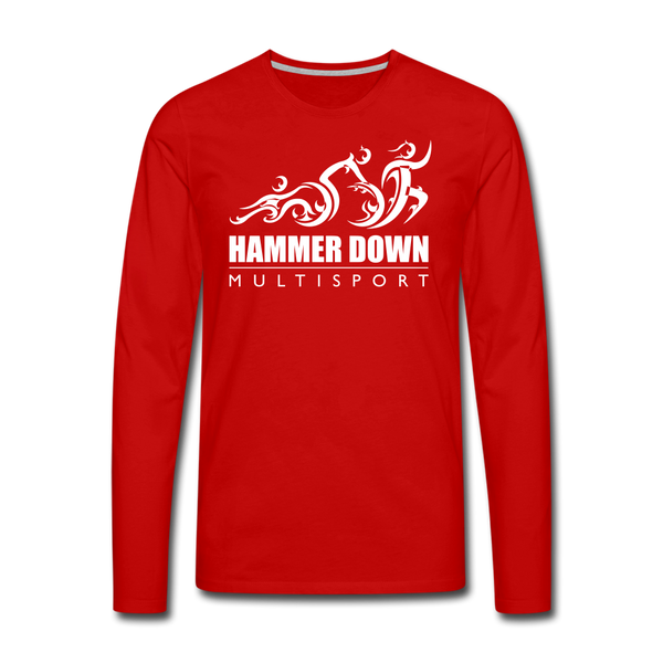 Hammer Down MS- Men's Premium Long Sleeve T-Shirt - red