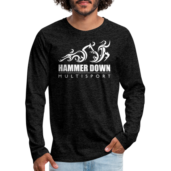 Hammer Down MS- Men's Premium Long Sleeve T-Shirt - charcoal grey