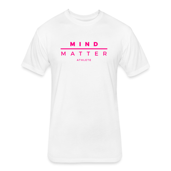 MM Neon- Fitted Cotton/Poly T-Shirt by Next Level - white