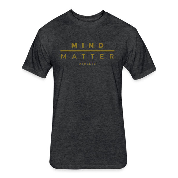MM GOLD- UNISEX Fitted Cotton/Poly T-Shirt - heather black