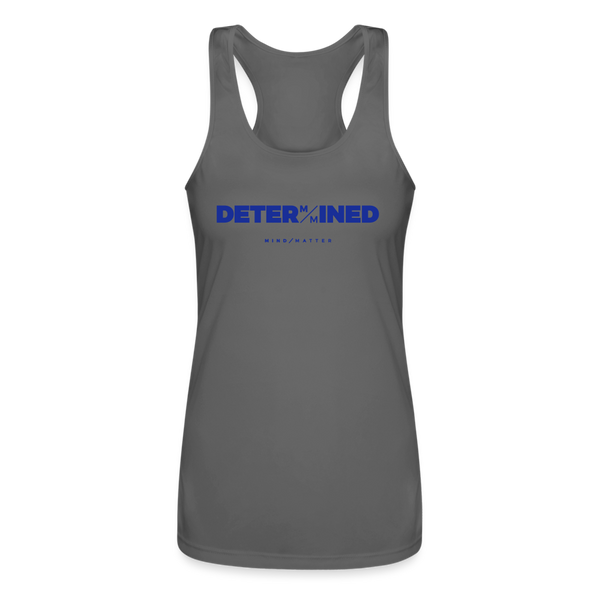 Determined- Women’s Performance Racerback Tank Top - charcoal
