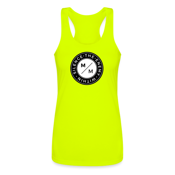 STEW- Women’s Performance Racerback Tank Top - neon yellow
