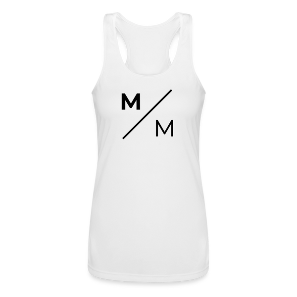 M/M- Women’s Performance Racerback Tank Top - white