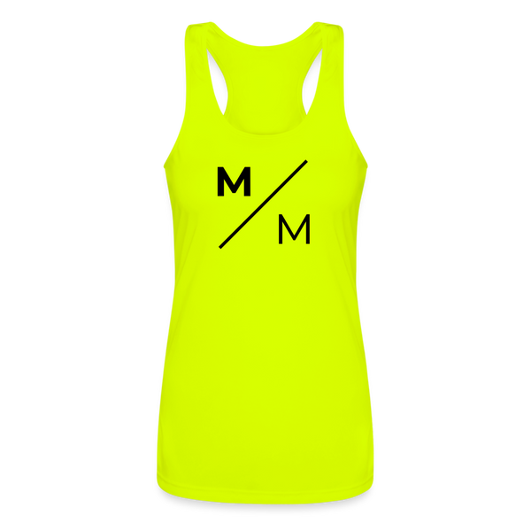 M/M- Women’s Performance Racerback Tank Top - neon yellow