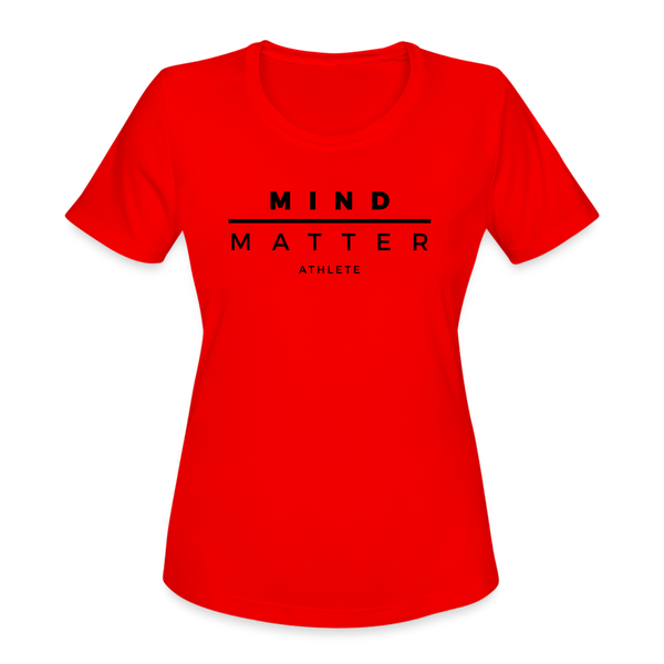 MM Athlete- Women's Moisture Wicking Performance T-Shirt - red