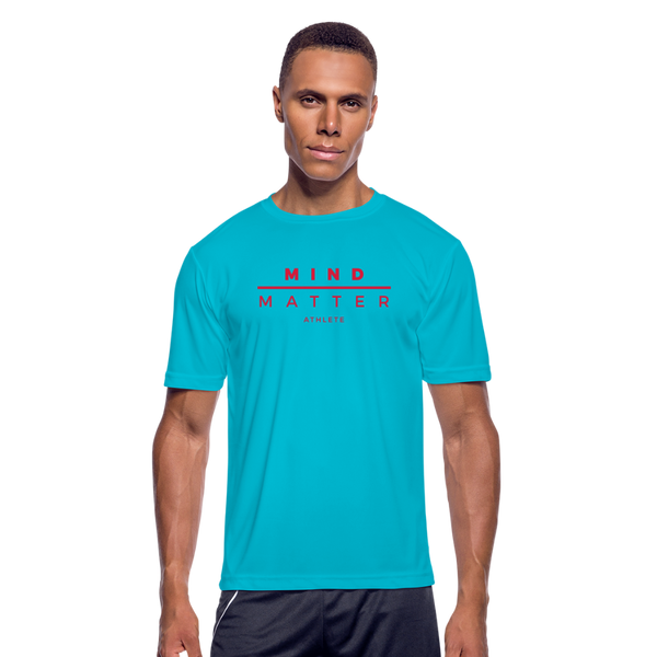 MM Athlete Red- Men’s Moisture Wicking Performance T-Shirt - turquoise