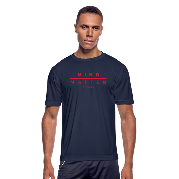 MM Athlete Red- Men’s Moisture Wicking Performance T-Shirt - navy