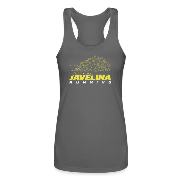 Javelina- Women’s Performance Racerback Tank Top - charcoal