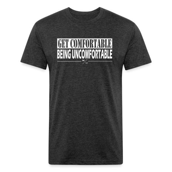 Uncomfortable- Unisex Fitted Cotton/Poly T-Shirt by Next Level - heather black