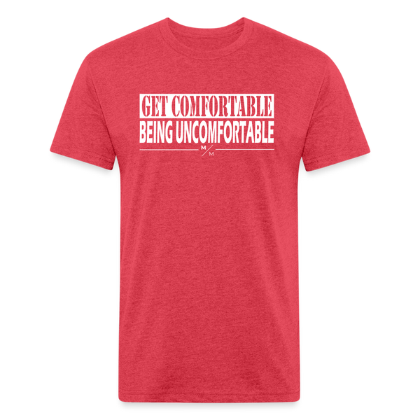 Uncomfortable- Unisex Fitted Cotton/Poly T-Shirt by Next Level - heather red